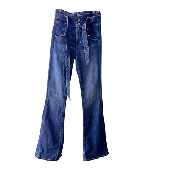 Veronica beard Giselle High Rise Skinny Flare In Blue sz 28/6 - Picture 2 of 9